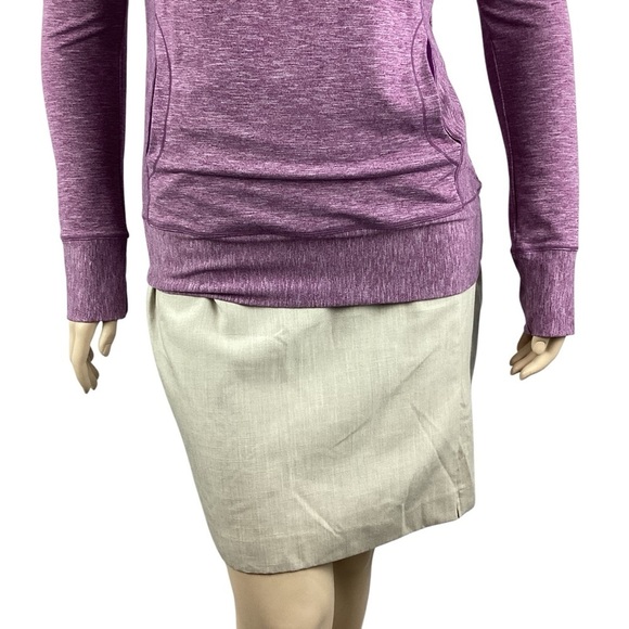prAna Ember Top XL Purple Heather Long Sleeve Funnel Neck Pullover - Picture 3 of 7